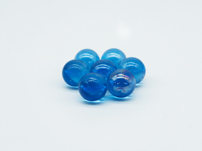 透明玻璃弹珠彩色蓝色多规格圆形玻璃珠