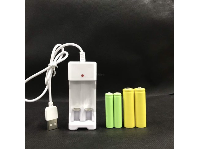 USB两座电池充电器 5/7号通用 单粒