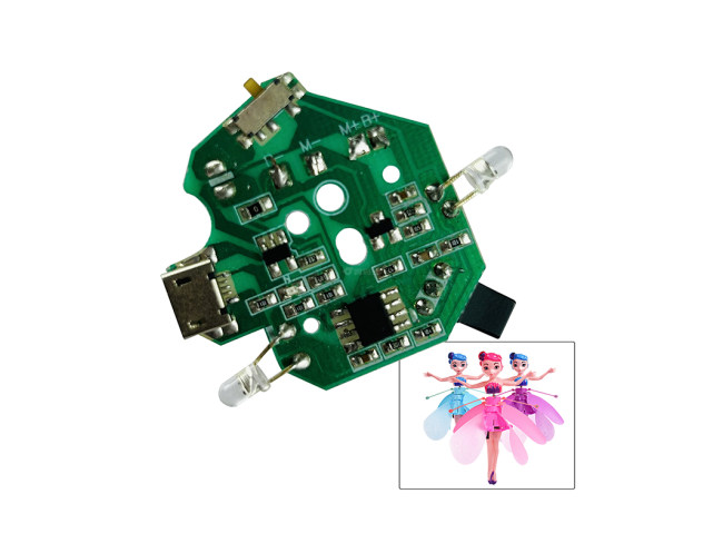 厂家PCBA线路板COB板红外线感应充电遥控飞机玩具电子