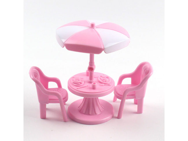 女孩过家家 玩具桌子椅子雨伞桌
