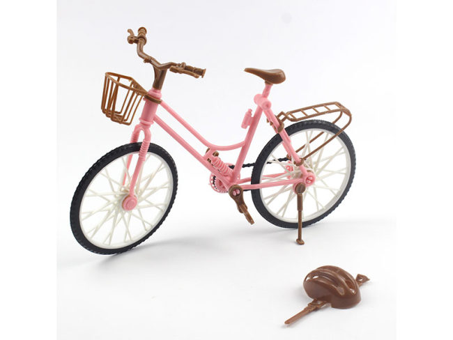 仿真粉红自行车模型摆件