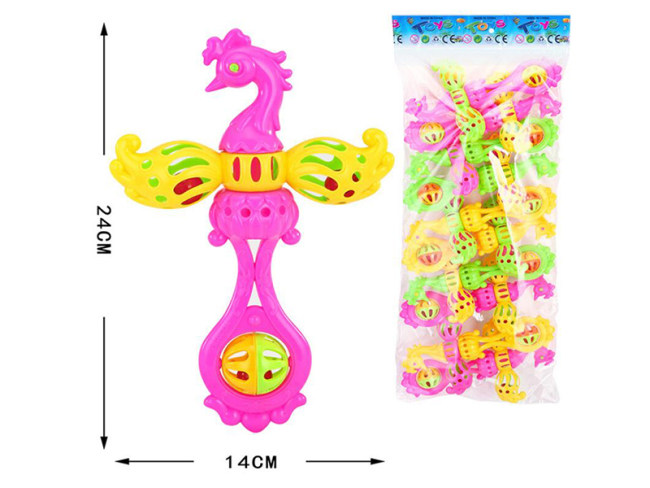 婴儿摇铃手摇凤凰旋转