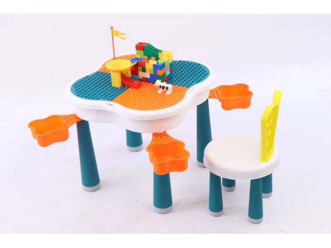 大小颗粒积木桌拼装益智儿童乐园玩具