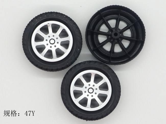 玩具车轮 塑料轮子 烫金细纹轮