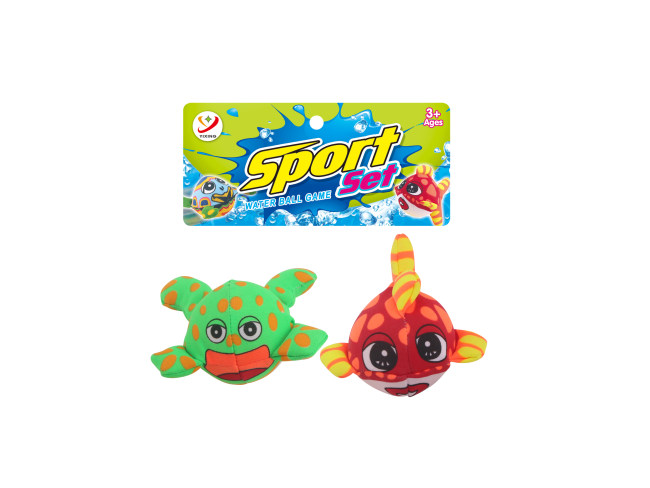 儿童洗澡游泳海绵水布动物沙滩球体育玩具