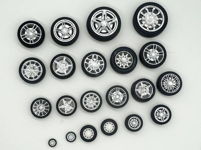橡胶车轮车模玩具塑料小车轮配件软皮套车轮