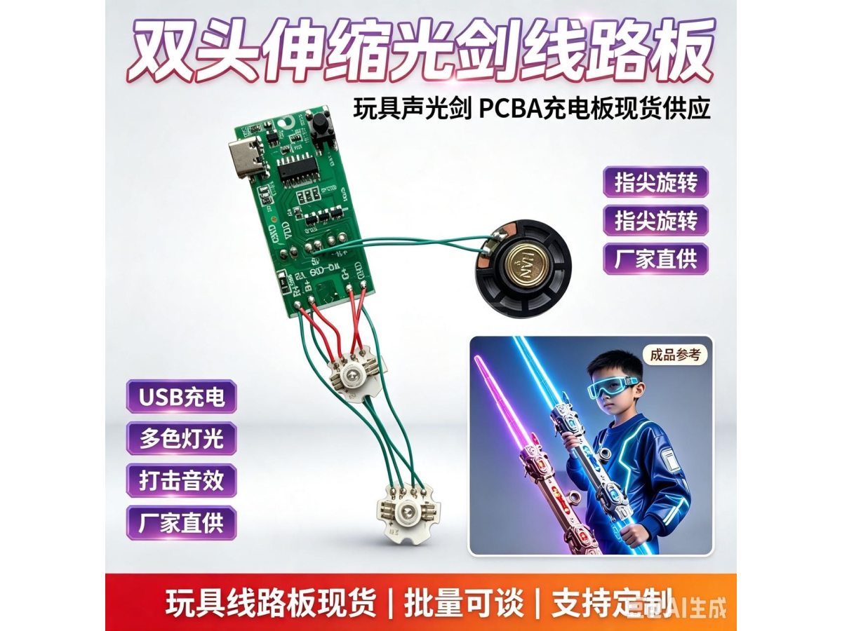 激光剑！双头激光剑！线路板！玩具主板
