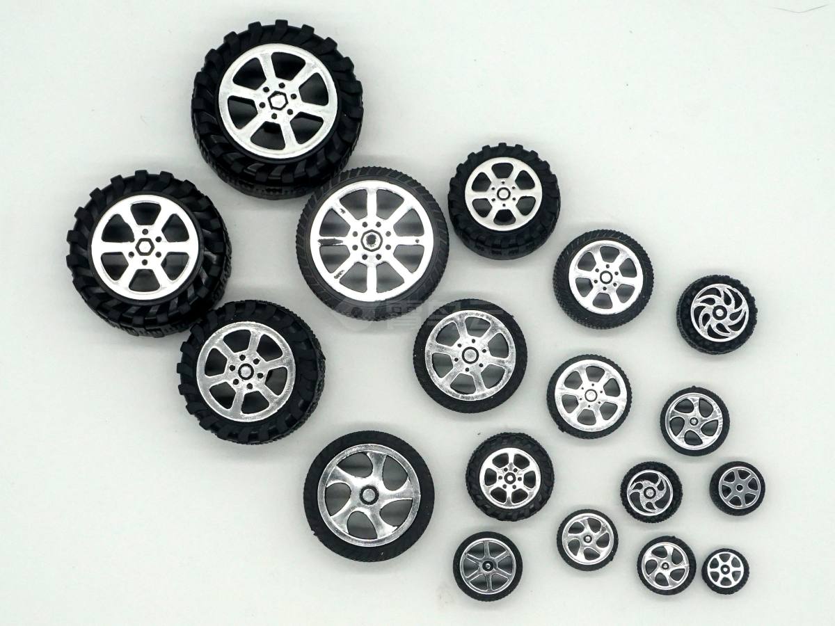 塑胶塑料车轮多规格轮胎玩具车轮子配件