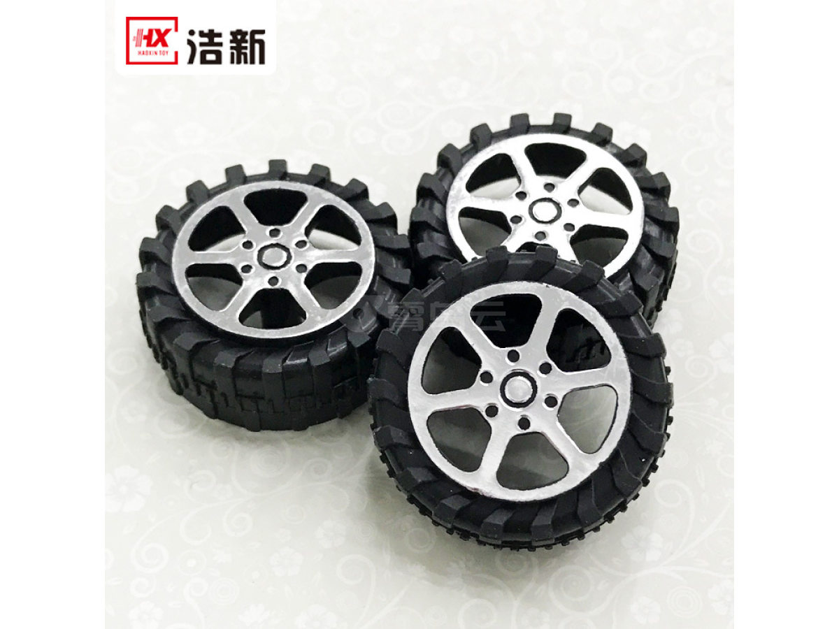 玩具车配件 塑料轮胎 环保小轮子 烫金加工