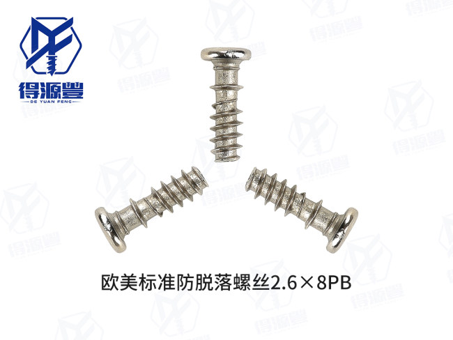 欧美标准防脱落螺丝2.6×8PB