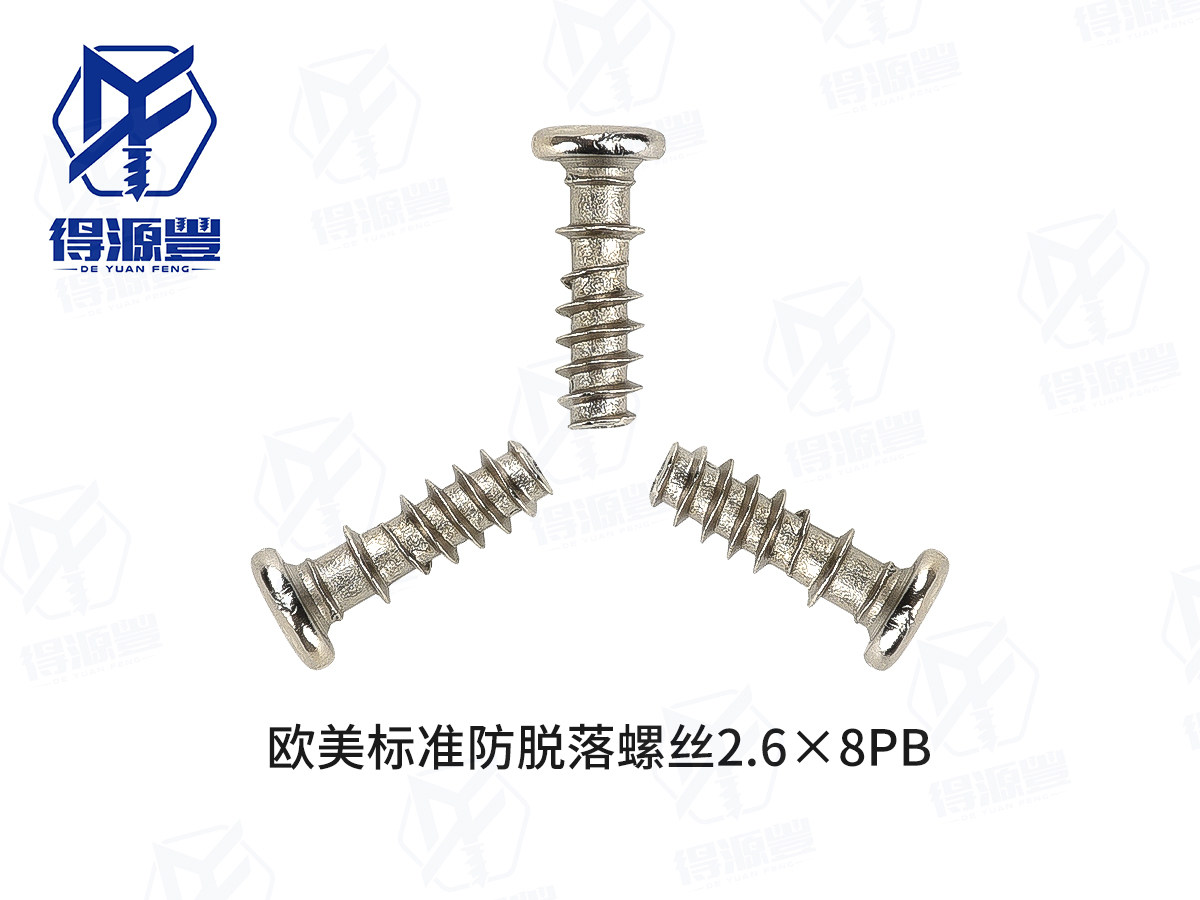 欧美标准防脱落螺丝2.6×8PB
