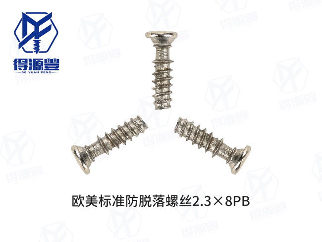 欧美标准防脱落螺丝2.3×8PB