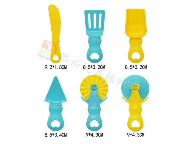 彩泥工具披萨6件套