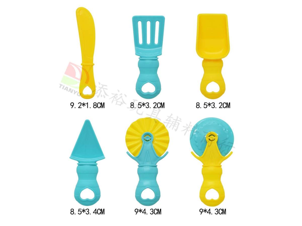 彩泥工具披萨6件套