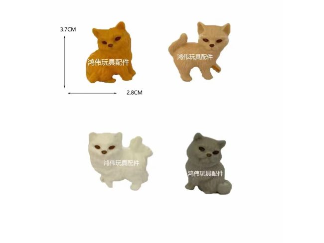 仿真4只小猫咪小狗宠物过家家