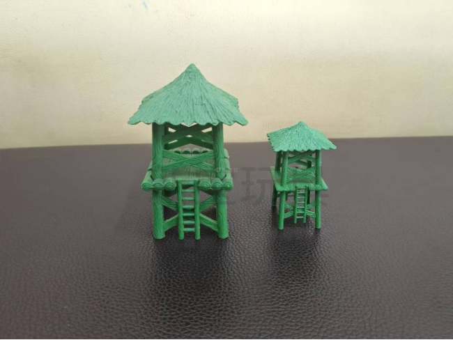 草亭，木头，树，石头