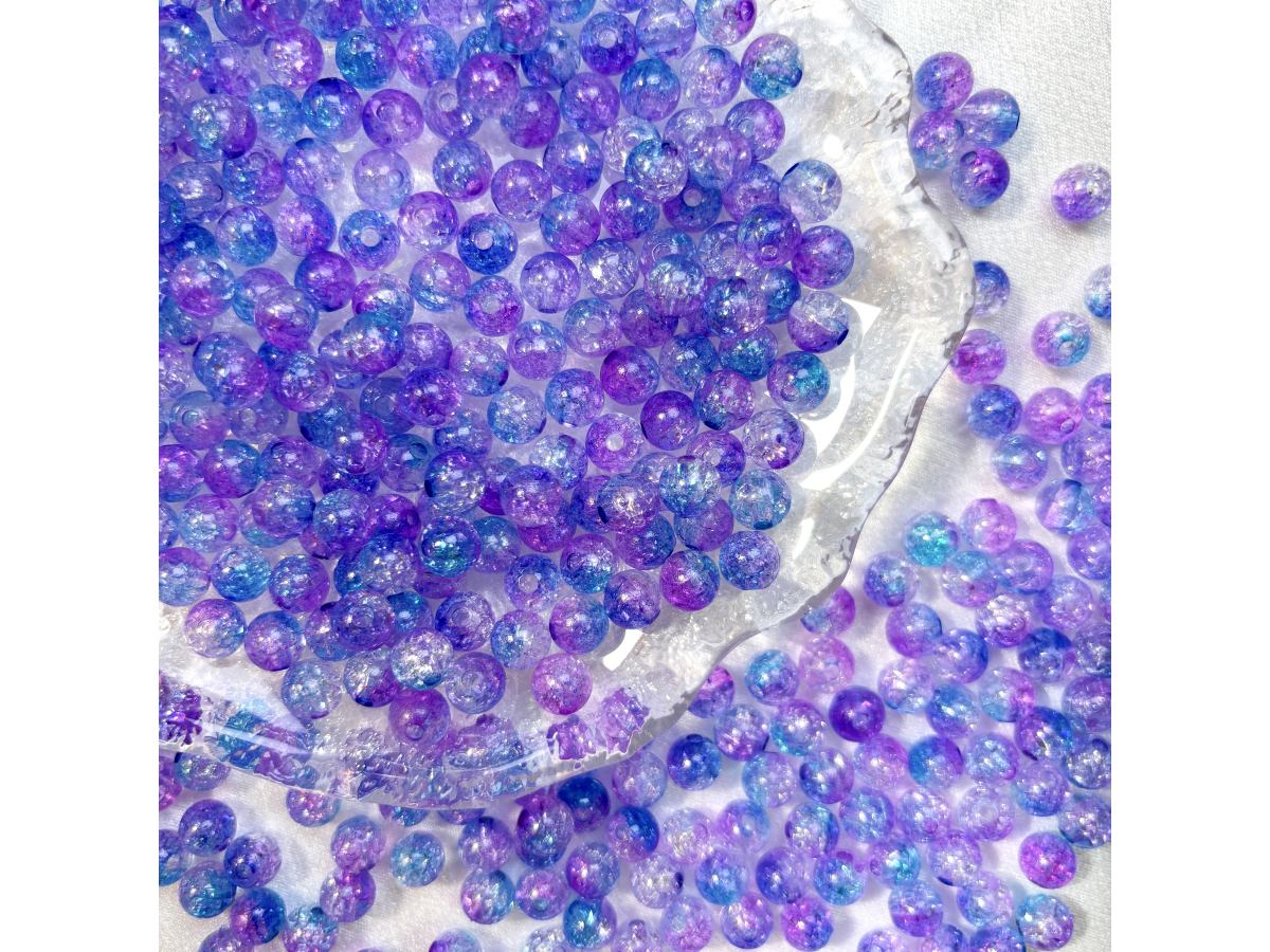 亚克力三色裂纹珠（8、10mm等多尺寸）