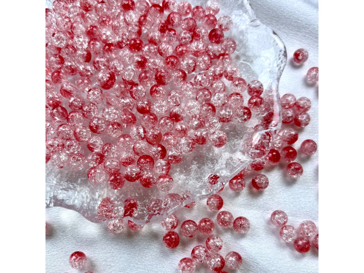 亚克力双色裂纹珠（8 10mm等多尺寸）