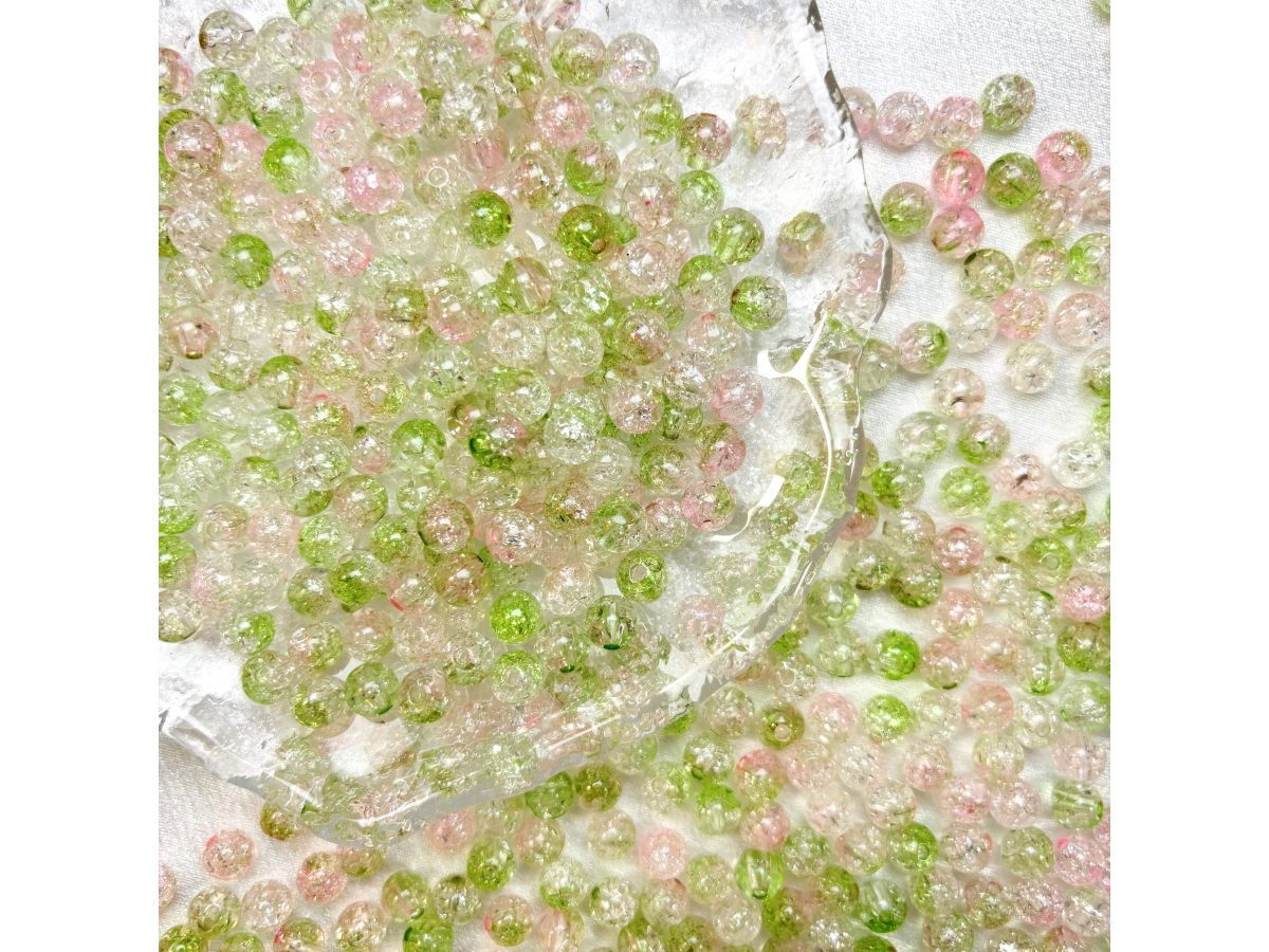 亚克力三色裂纹珠（8、10mm等多尺寸）