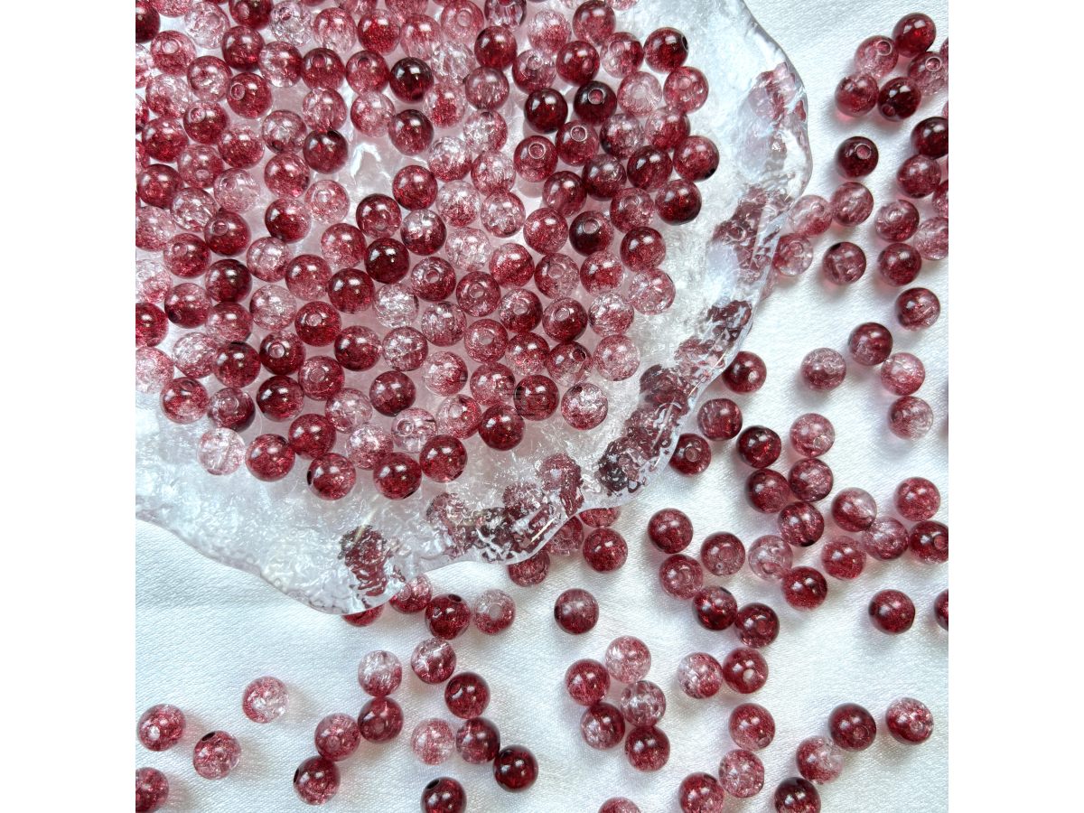 亚克力双色裂纹珠（8 10mm等多尺寸）