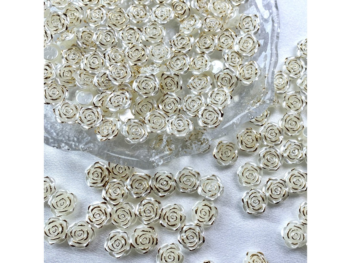 烫金边山茶花珠