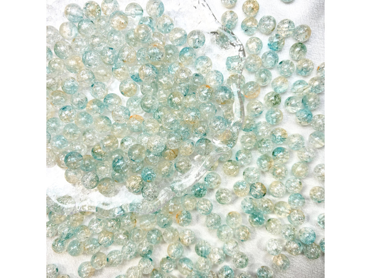 亚克力三色裂纹珠（8、10mm等多尺寸）