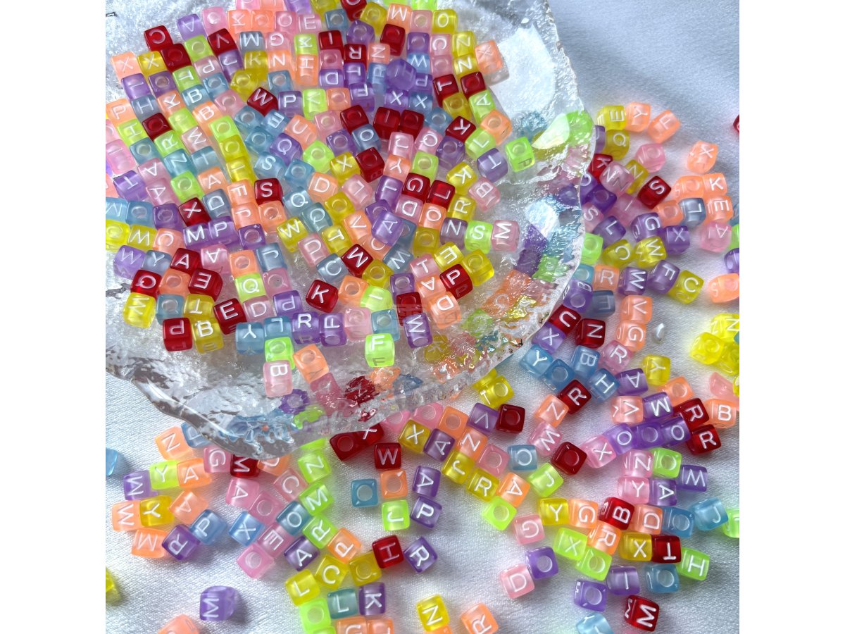 6×6mm方块字母珠