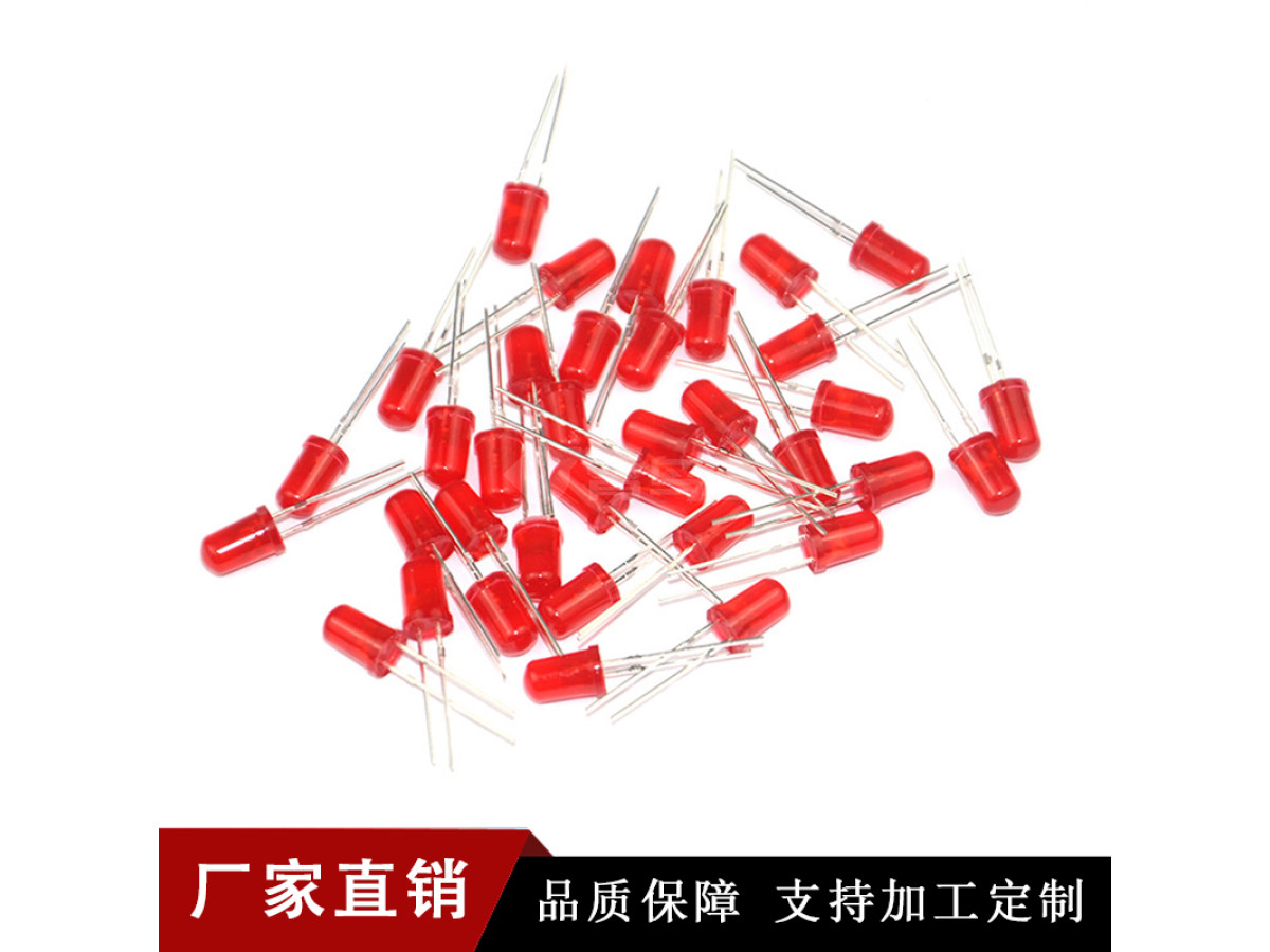 3mm红发红直插led灯珠F3红光圆头指示灯珠 发光二极管