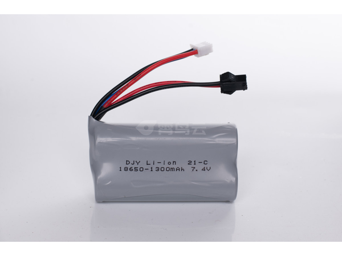 锂电池Li-ion 18650-1300mAh 7.4V SM-2P 2.5XH-3P