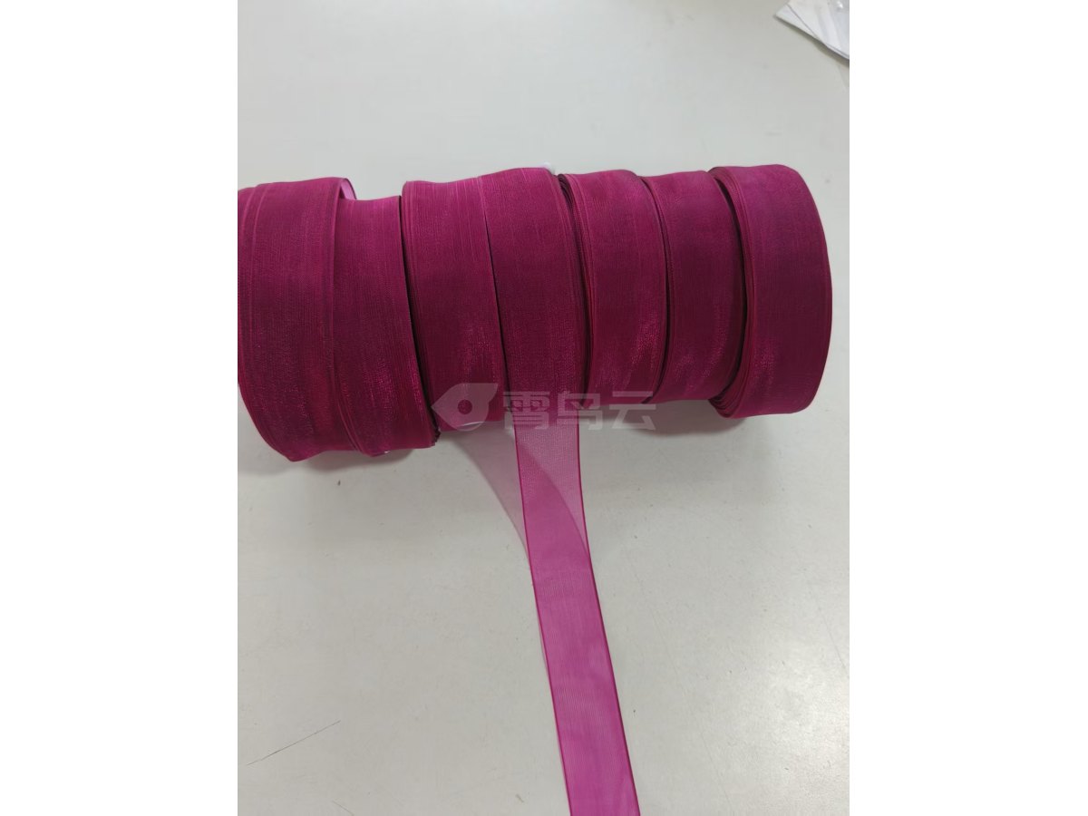 1寸紫色柯巾纱(可做2分，3分，4分，1寸)。3000Y ＝4kg