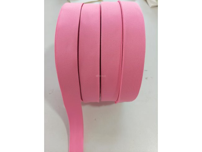 25mm粉红色涤纶横纹带(可以做2分，3分，4分，5分，6分，1寸)