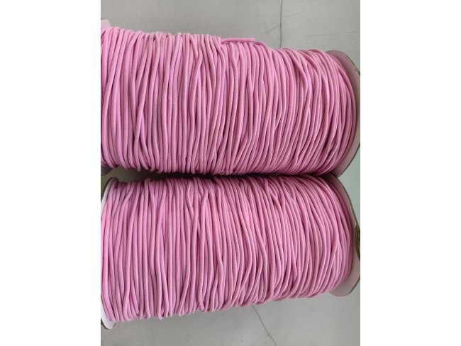 2mrn涤纶圆型松紧橡筋，可做1.5 mm2mm，3mm，4mm 。3000Y＝21kg