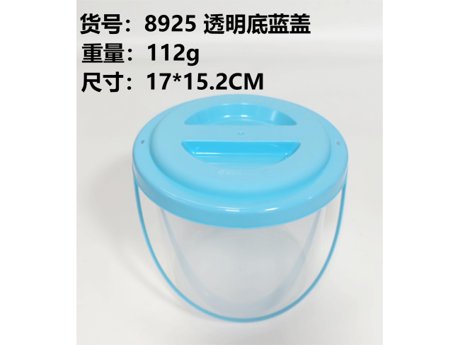 透明底蓝盖(平面）小收纳盒