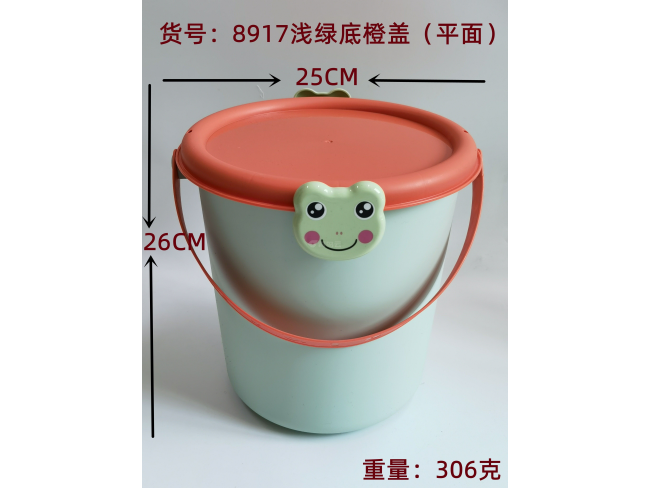 绿底橙色平面盖收纳盒小高