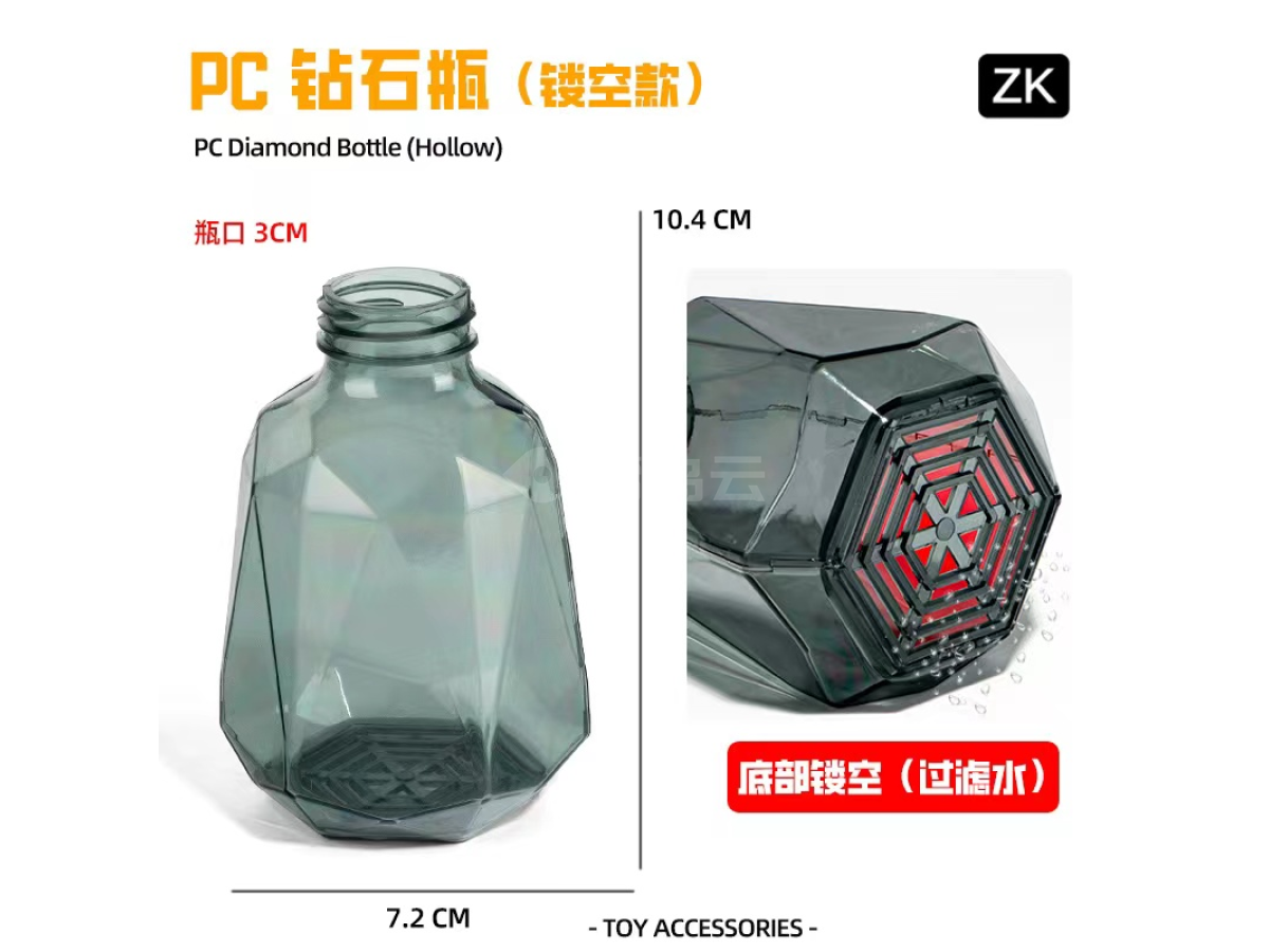 PC镂空钻石瓶黑