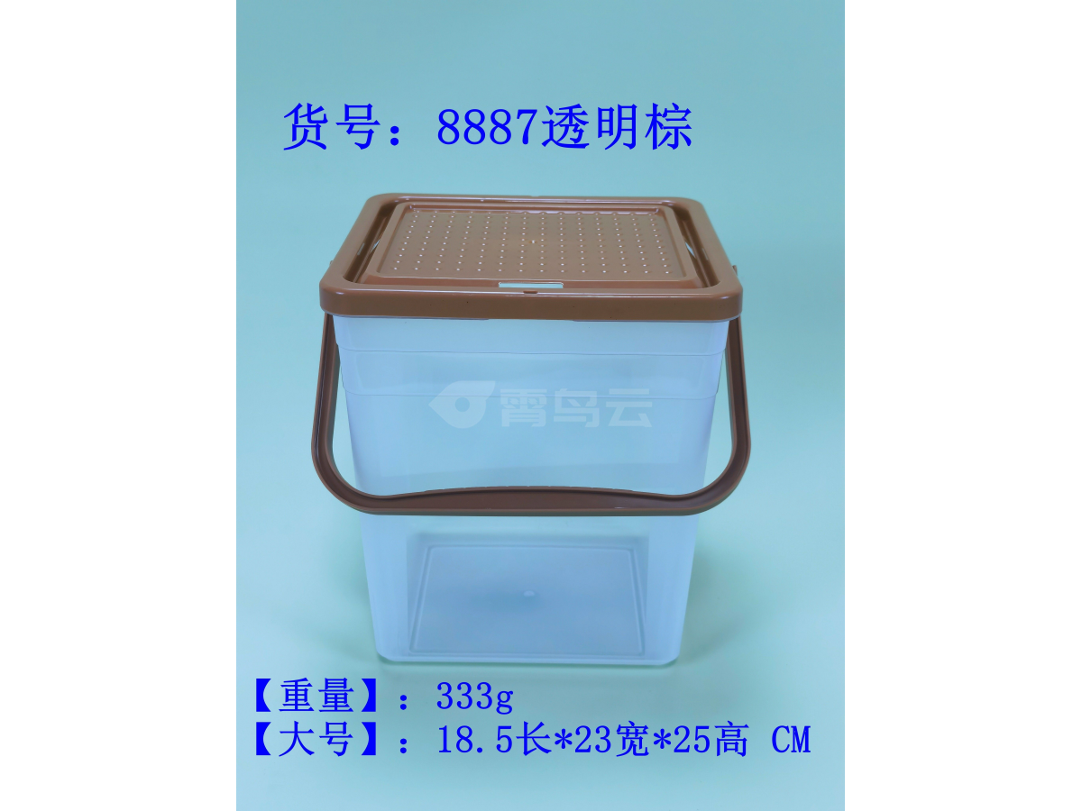 透明棕收纳盒中
