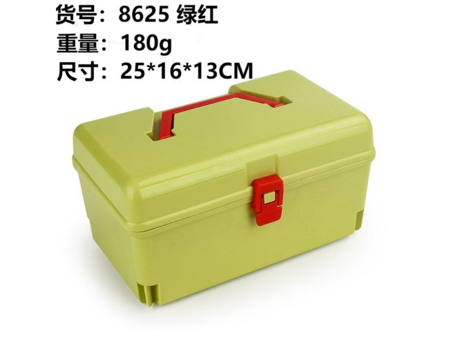 工具盒（绿红）收纳盒中
