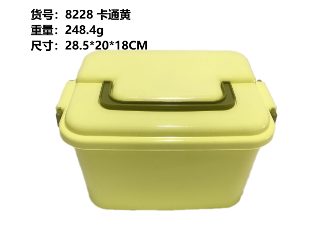 卡通绿盒收纳盒中