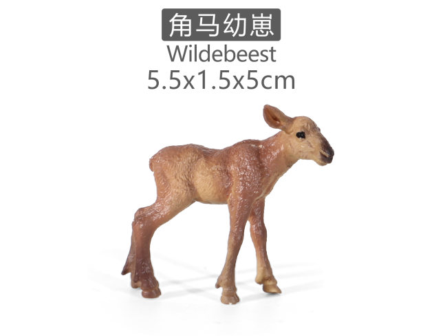 实心彩绘非洲水牛崽