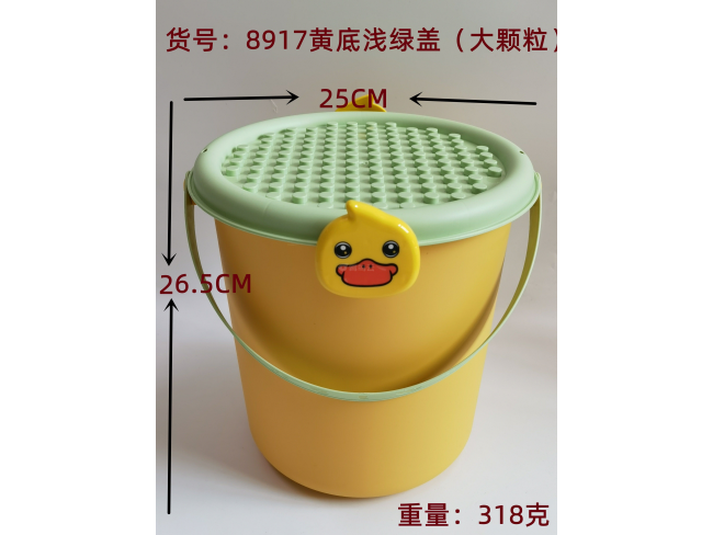 黄底绿色大颗粒盖收纳盒大高