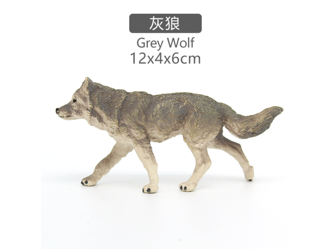 4寸实心彩绘狼1