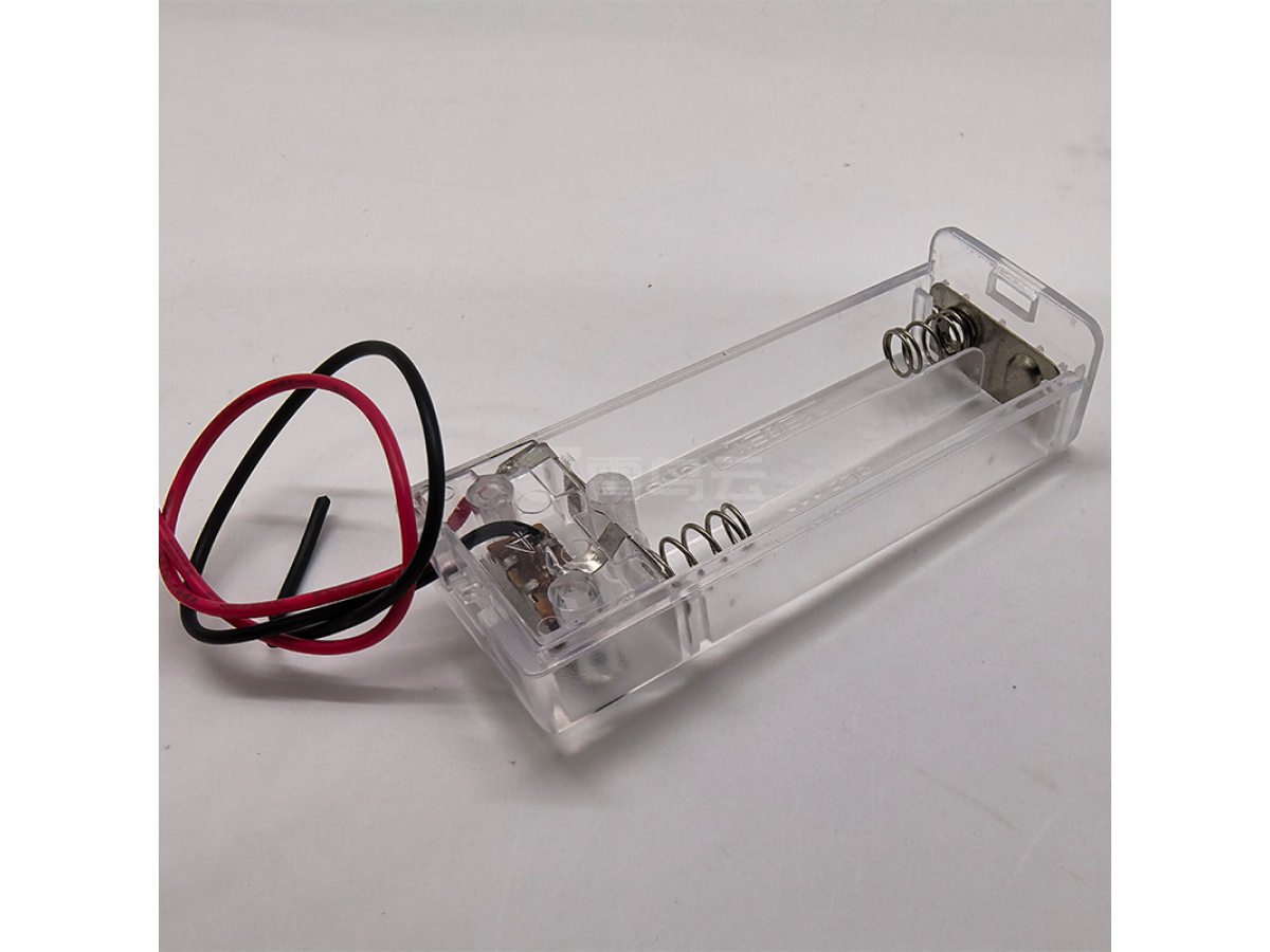 两节7号透明电池盒带开关