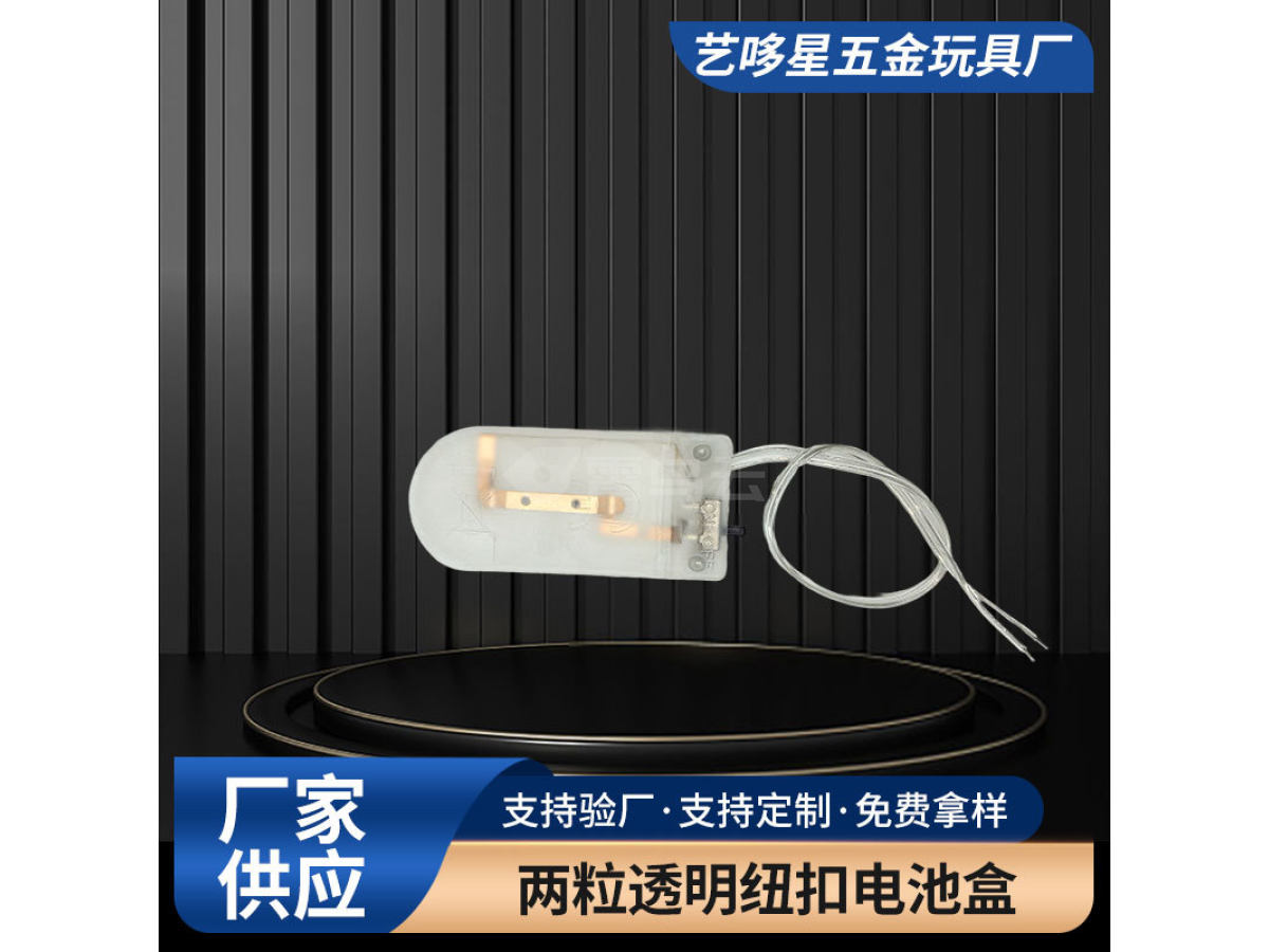 两粒透明纽扣电池盒