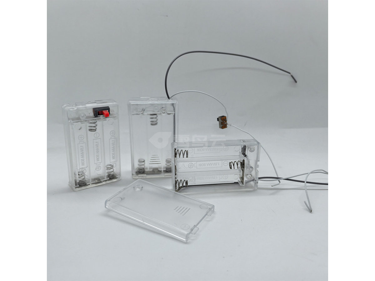 三节7号透明电池盒